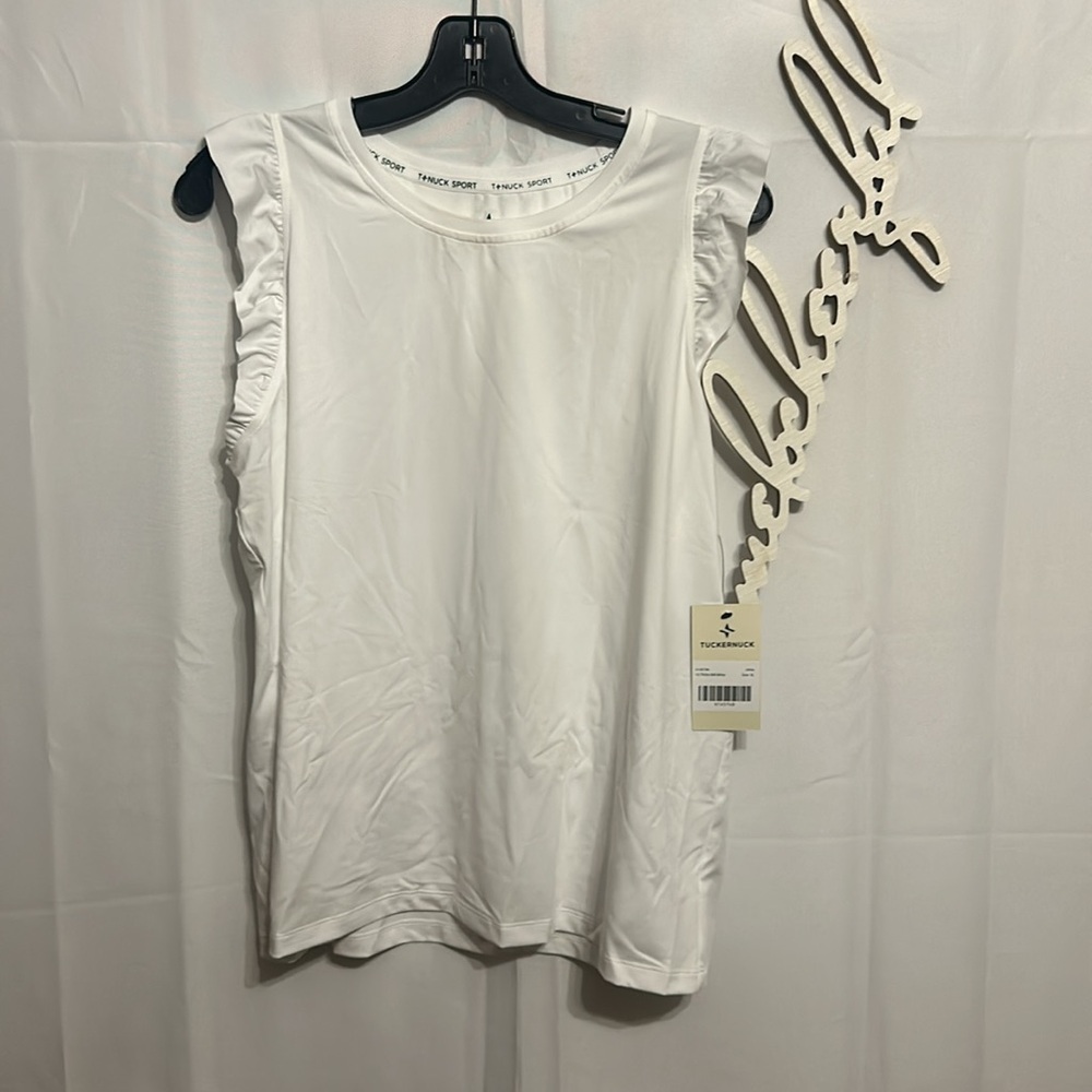 TNUCK SPORT
White Ruffle Lea Tank - Picture 7 of 12